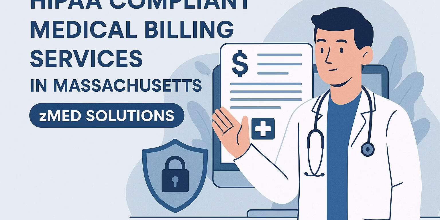 generate an image for HIPAA Compliant Medical Billing Services in Massachusetts zmed solution