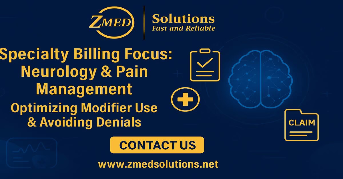 Neurology and Pain Management Medical Billing Modifiers