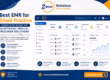 Modern electronic health records software dashboard showing patient management features