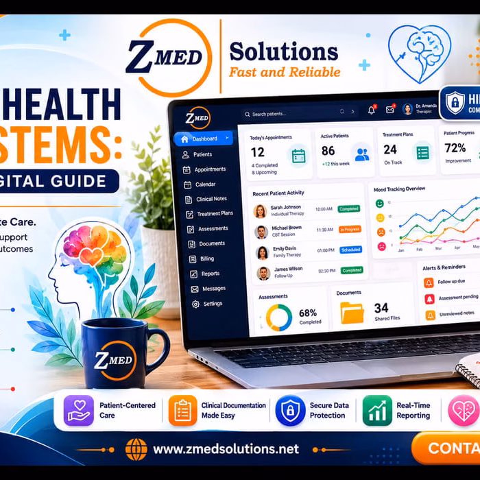 mental-health-ehr-dashboard-interface (1) Mental health EHR dashboard showing patient progress tracking, appointment scheduling, and clinical notes in integrated behavioral health system