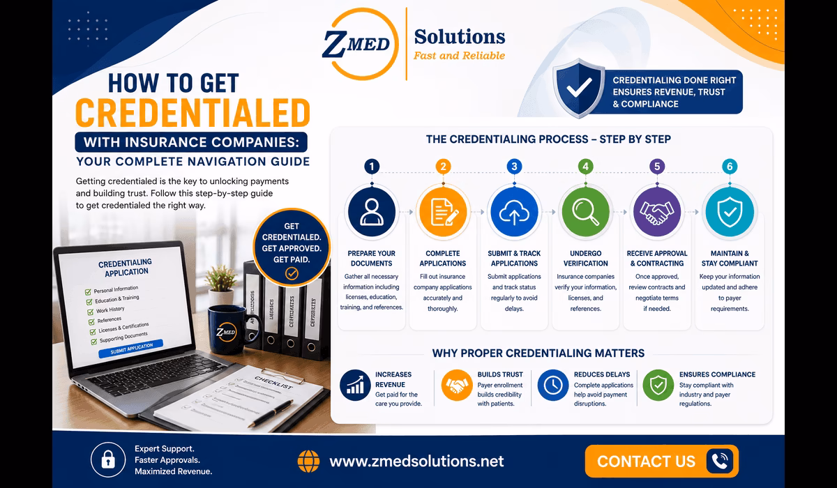 Insurance credentialing requirements and documentation process for healthcare providers