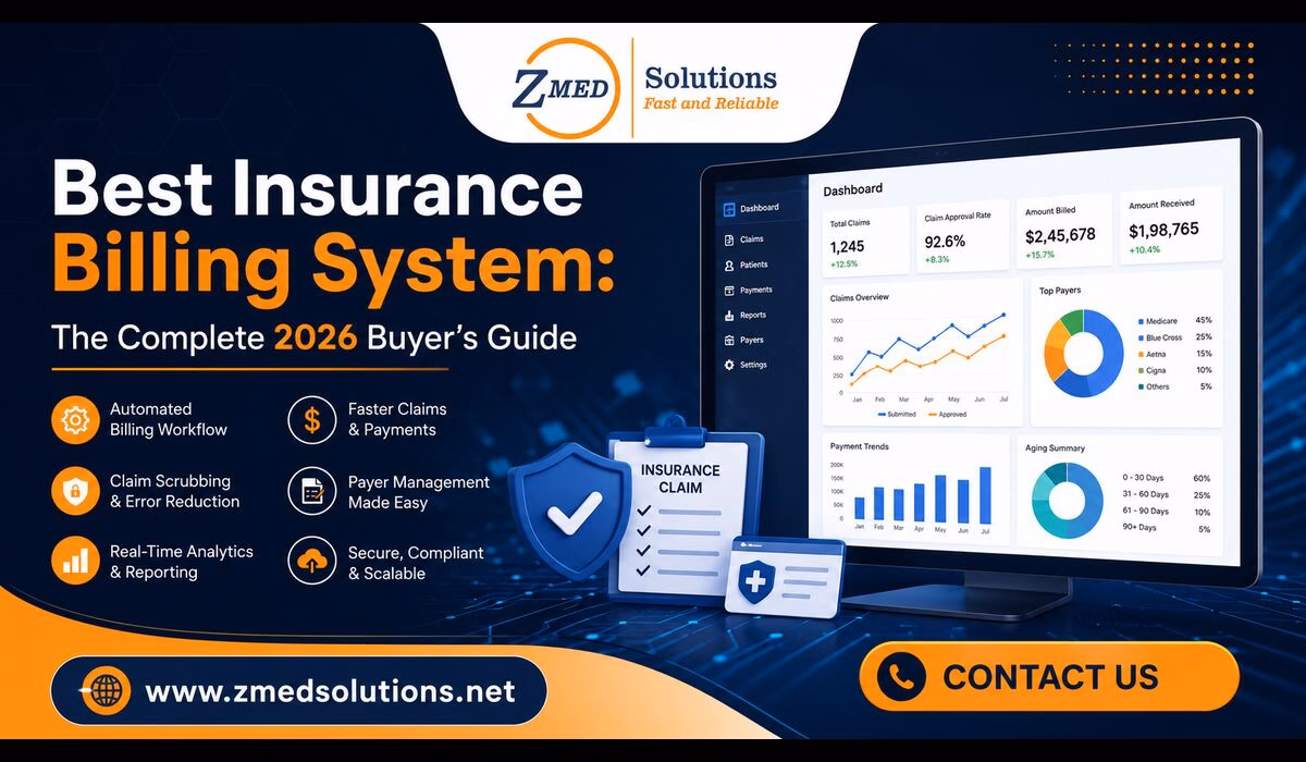 Best insurance billing system dashboard showing automated billing and real-time payment processing features