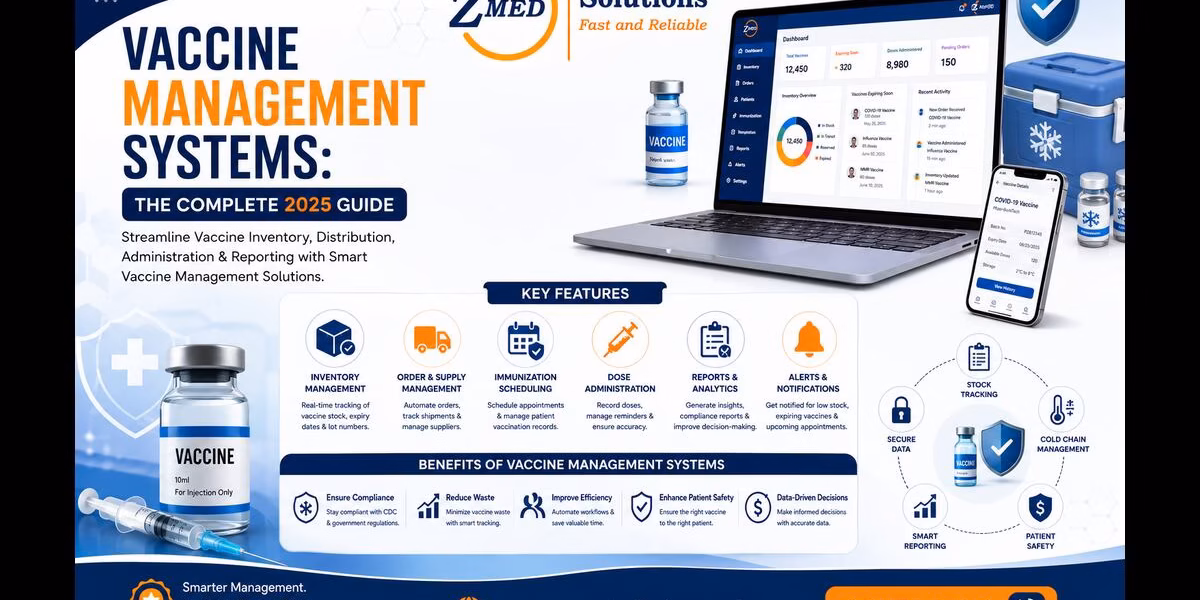 Vaccine management systems dashboard showing real-time inventory tracking