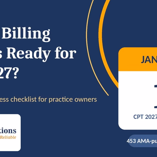 Is your billing process ready for CPT 2027 Calendar graphic for January 2027 asking: is your billing process ready for CPT 2027