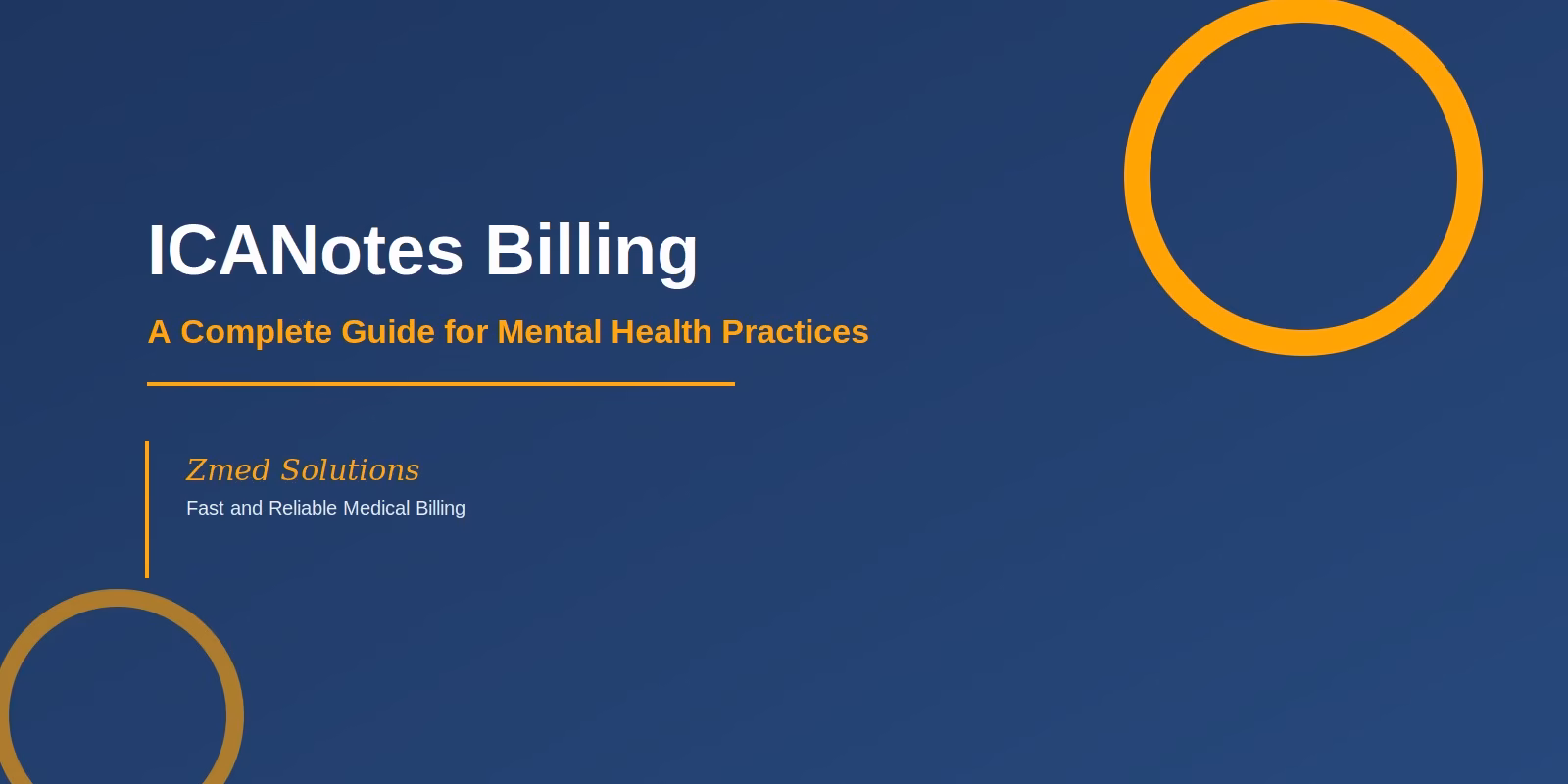 ICANotes Billing Guide ICANotes billing guide feature image with Zmed Solutions branding