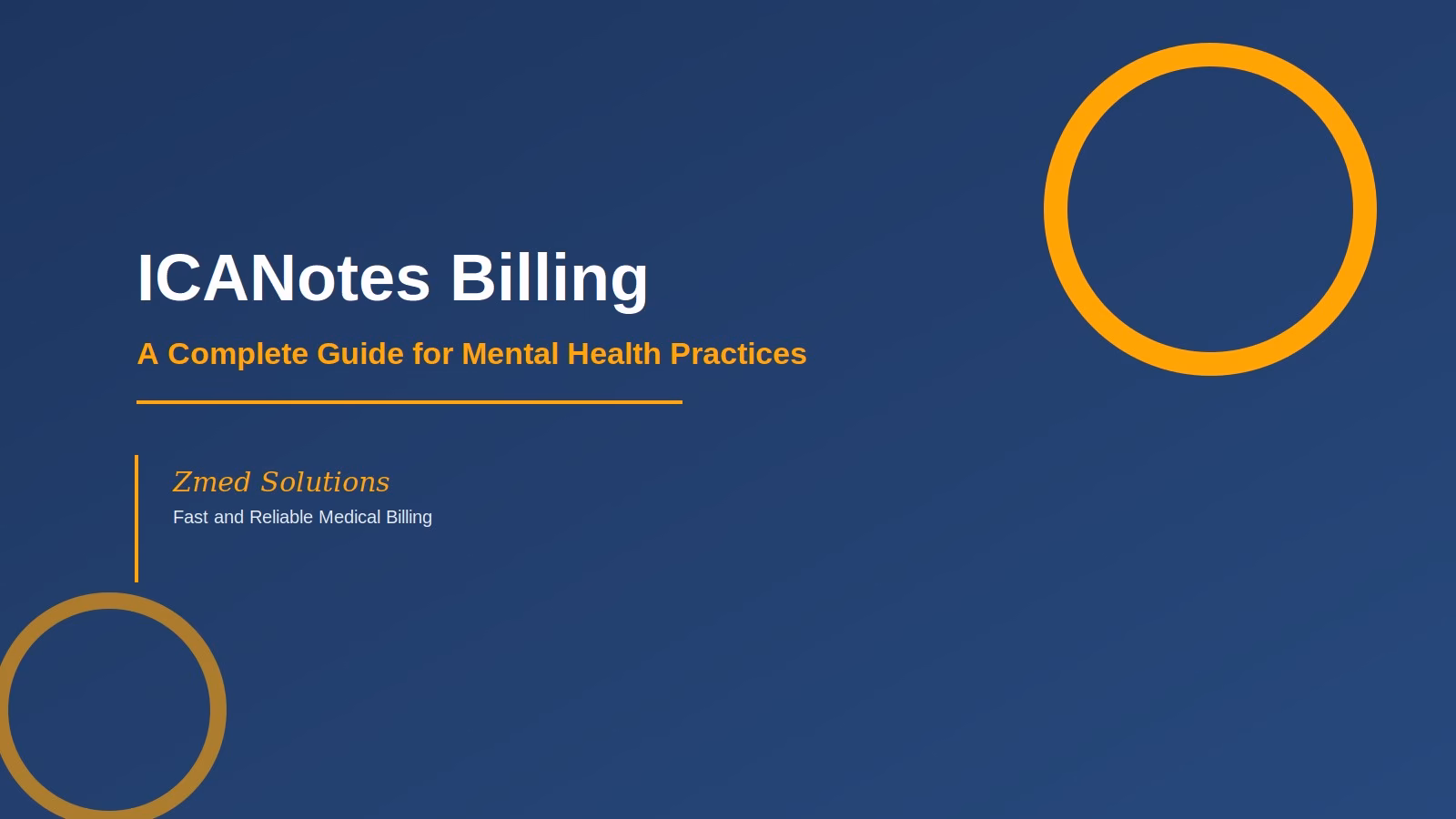 ICANotes Billing Guide ICANotes billing guide feature image with Zmed Solutions branding