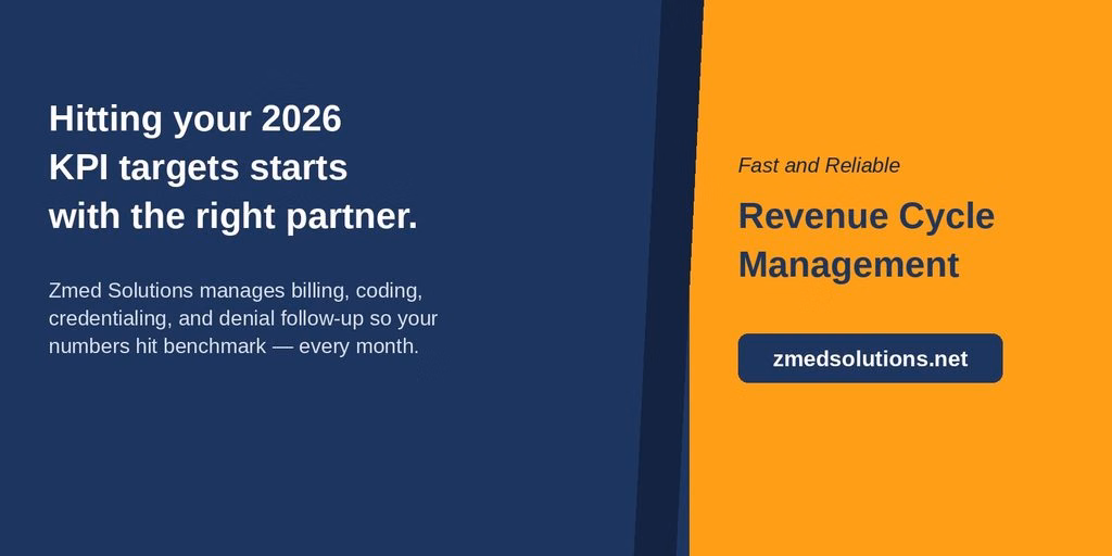 Zmed Solutions revenue cycle management partnership call-to-action graphic